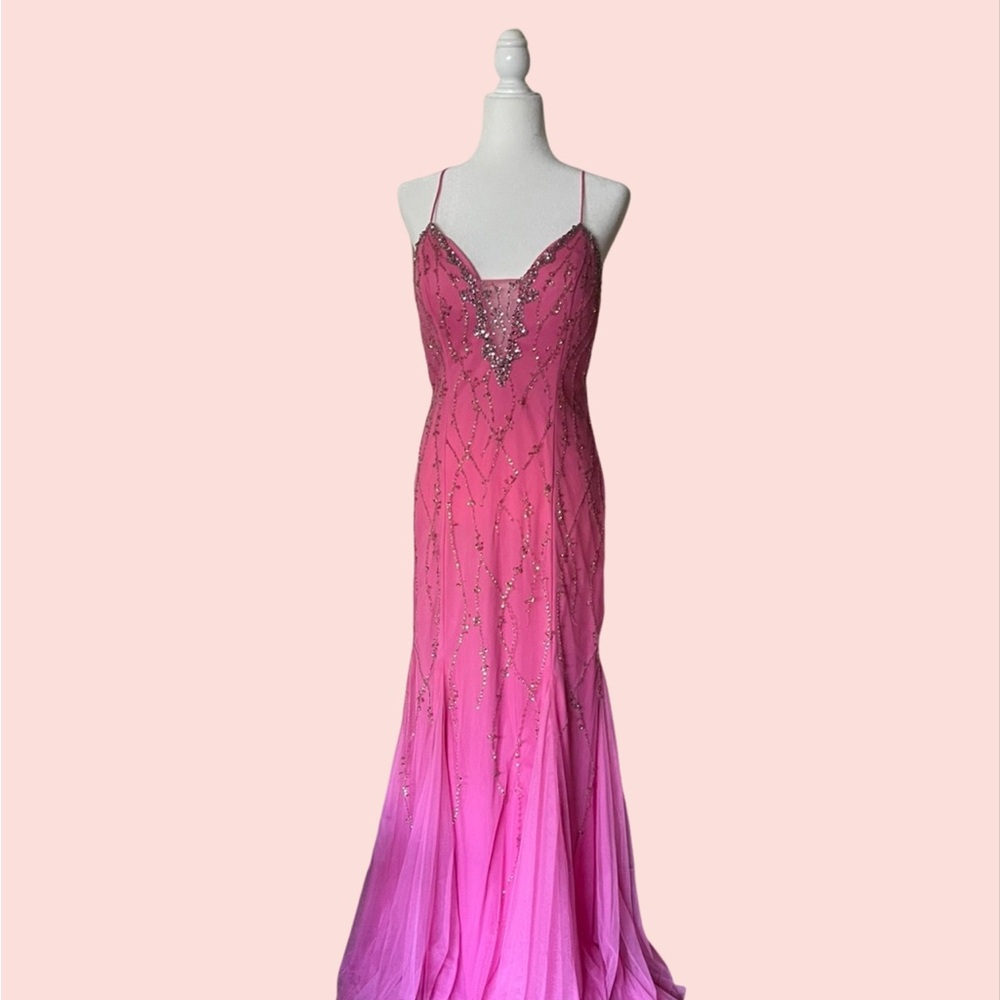 Unique Vintage Pink Prom Dress